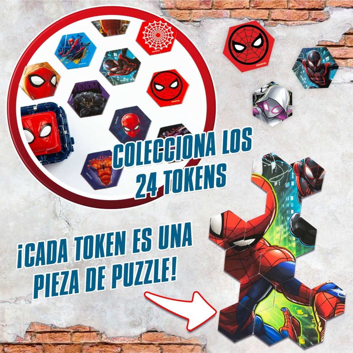 Skicklighetsspel Spider-Man Battle Cubes (12 antal)
